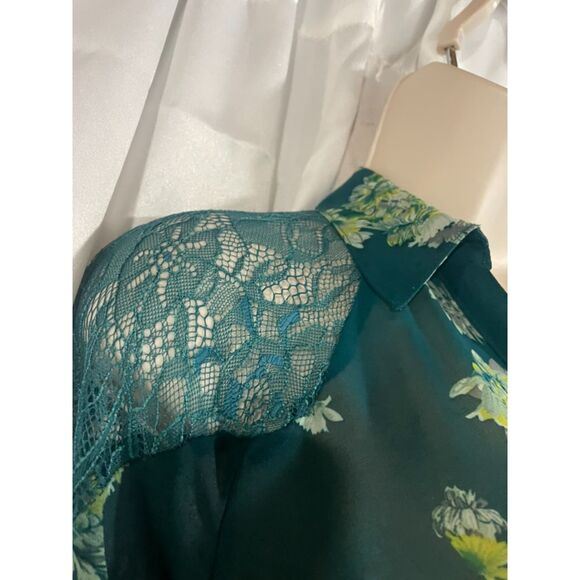 Teal beautiful Lauren Conrad blouse size M - Picture 9 of 11
